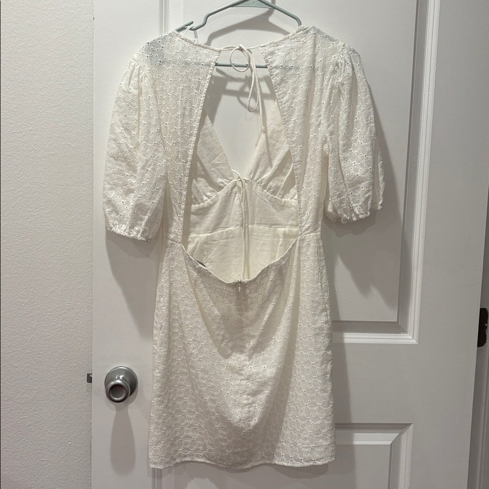 Lulu's White Lace Mini Dress - Picture 6 of 8